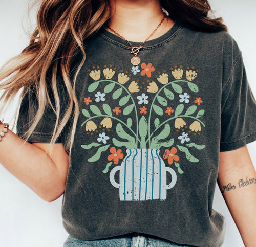 Unisex Boho Plant Tee