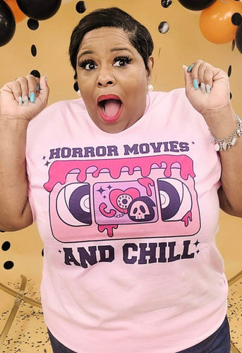 Unisex Horror Movies and Chill Tee