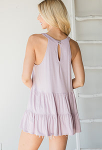 Lavender Keyhole Tiered Tank