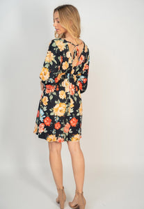 3/4 Sleeve Floral Dress