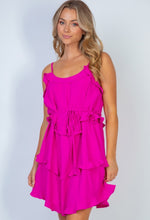 Load image into Gallery viewer, Fuchsia Tiered Dress