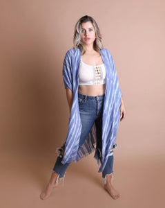 Tie Dye Fray Kimono