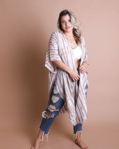 Tie Dye Fray Kimono