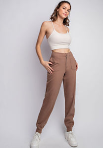 Cotton Stretch Twill Jogger Pants