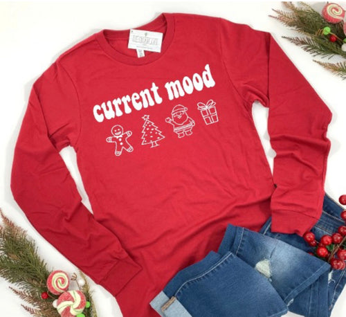 Unisex Christmas Current Mood Long Sleeve