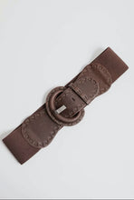 Load image into Gallery viewer, Distressed Wide Stitch Stretchy Belt