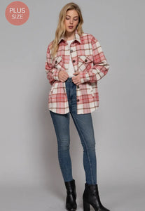 Wool Blend Plaid Shacket (2 colors)