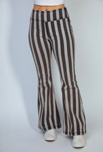 Load image into Gallery viewer, Striped Knit Denim Flare