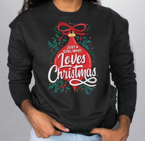 Unisex Girl Who Loves Christmas Pullover