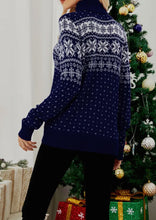 Load image into Gallery viewer, Knit Snowflake Turtleneck