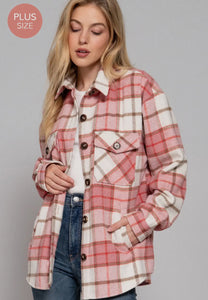 Wool Blend Plaid Shacket (2 colors)