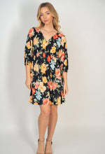 Load image into Gallery viewer, 3/4 Sleeve Floral Dress