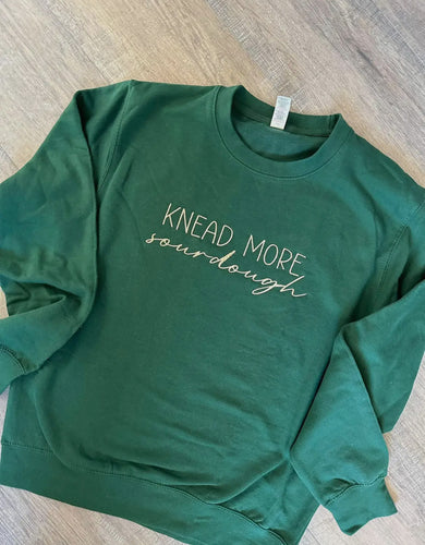 Unisex Embroidered Knead More Sourdough Pullover