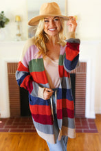 Load image into Gallery viewer, Striped Oversized Slouchy Cardigan