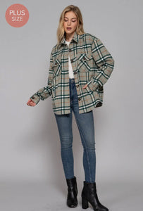 Wool Blend Plaid Shacket (2 colors)