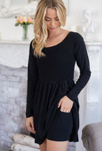 Load image into Gallery viewer, Long Sleeve Slinky Knit Dress with built in Shorts