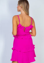 Load image into Gallery viewer, Fuchsia Tiered Dress