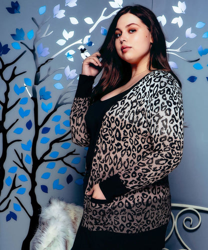 Silky Leopard Open Cardigan