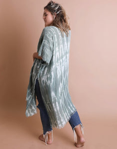 Tie Dye Fray Kimono