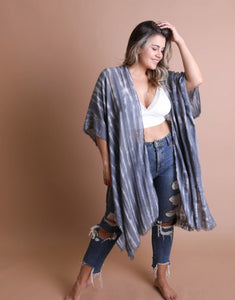 Tie Dye Fray Kimono