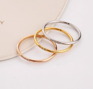 Dainty Three CZ Ring