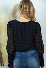 Load image into Gallery viewer, Long Sleeve Swiss Dot Bodysuit