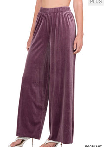 Velvet Palazzo Pants (4 colors)