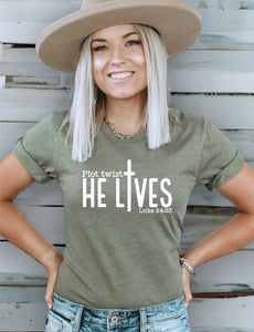 Unisex Plot Twist: He Lives Tee