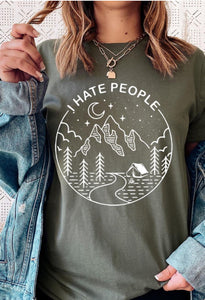 Unisex Camping I Hate People Tee