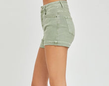 Load image into Gallery viewer, Risen High Rise Olive Cuffed Shorts