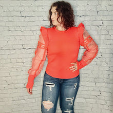 Load image into Gallery viewer, Coral Long Sleeve Knit Top