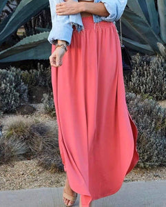 Smock Waist Maxi Skirt