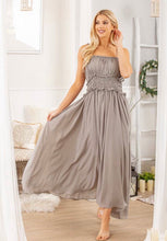 Load image into Gallery viewer, Smocked Silver Sage Maxi Dress