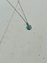 Load image into Gallery viewer, Turquoise and Sterling mini hexagon necklace