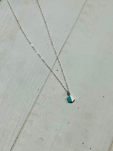 Load image into Gallery viewer, Turquoise and Sterling mini hexagon necklace