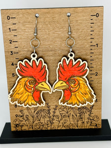 Hand painted Roosters