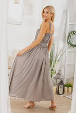 Load image into Gallery viewer, Smocked Silver Sage Maxi Dress