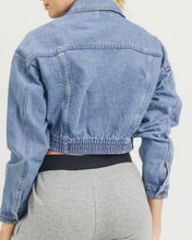 Load image into Gallery viewer, Crop Denim Jacket