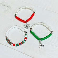 Load image into Gallery viewer, Christmas Heishi Bracelet Set of 3