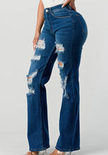 Load image into Gallery viewer, High waisted stretchy wide leg Denim