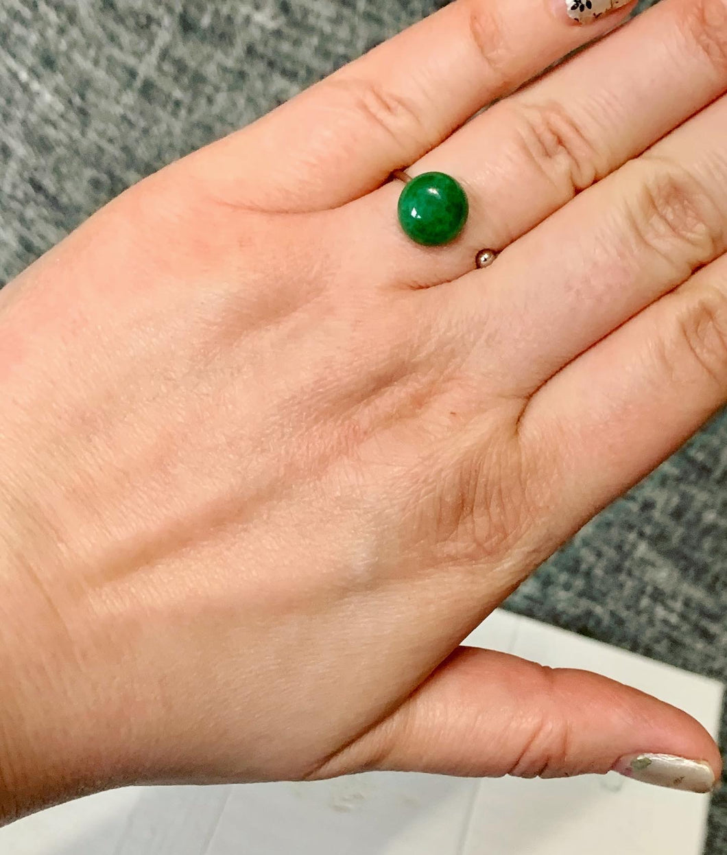 Malachite Adjustable Ring