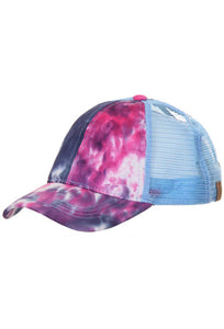 C.C. Tie Dye Pony Trucker Hat (multiple colors)