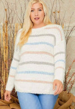 Load image into Gallery viewer, Pastel knit Multi-Stripe Soft Sweater