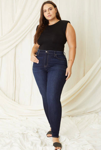 High rise dark wash skinny Kancan
