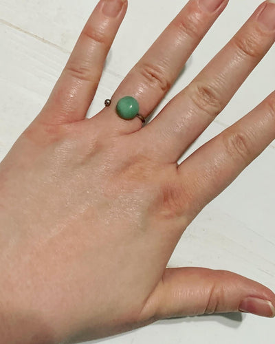 Aventurine adjustable Open Ring