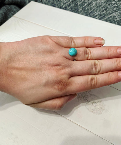 Faux Turquoise adjustable Ring