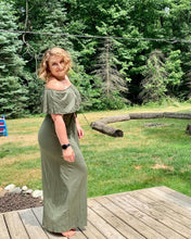 Load image into Gallery viewer, Off the Shoulder Maxi Dress (more colors)