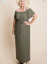 Load image into Gallery viewer, Off the Shoulder Maxi Dress (more colors)