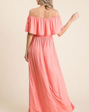 Load image into Gallery viewer, Off the Shoulder Maxi Dress (more colors)