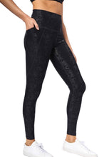 Load image into Gallery viewer, Black Abstract Tonal Exercise Leggings